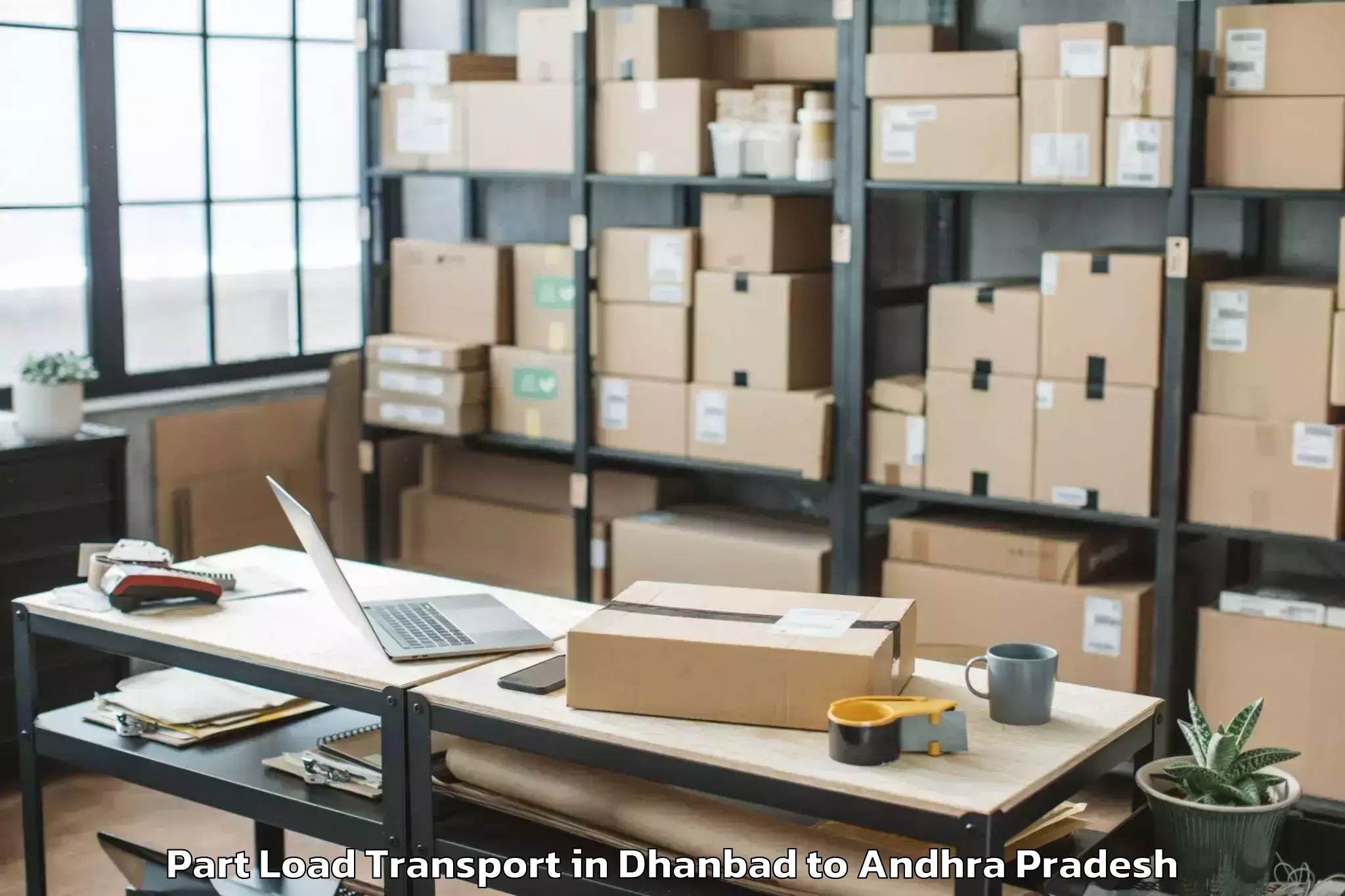 Top Dhanbad to Pedapadu Part Load Transport Available